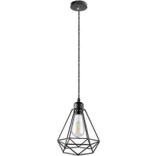 Suspension contemporaine en forme de cage de diamant, ampoules 85-240 V non incluses - Corde réglable