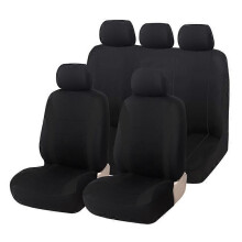 (NERO 5 pezzi) Coprisedili per auto Set completo 5 pezzi 2 pezzi Coprisedili universali Coprisedili