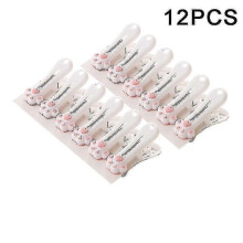 12pcs/set Cute Cat Plastic Clips Laundry Hanging Clothes Pins Household Clothespegs Beach Towel Clips Clamp Snacks Sealing -aya