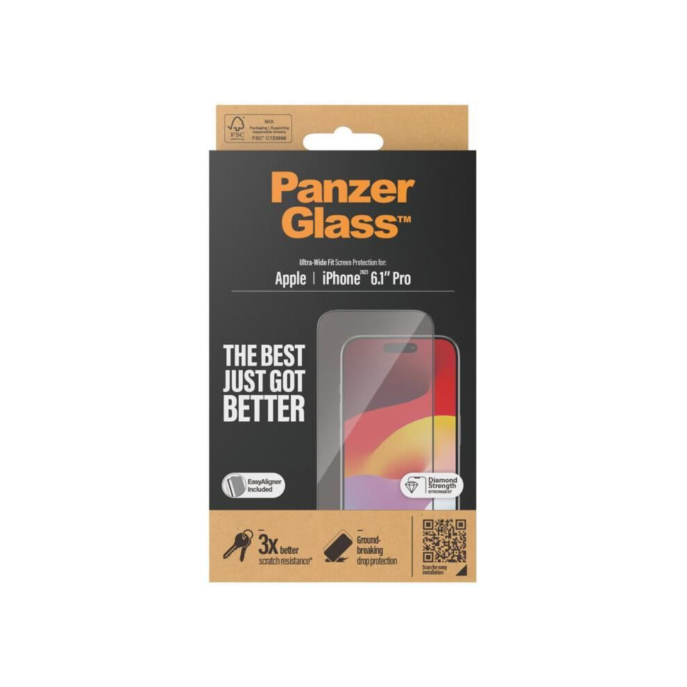 Panzer Glass Ultra-Wide Fit Anti-Bakterielle Displayschutzfolie Mit Applikator Für Iphone 15 Pro Panzerglass - Bild 7