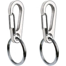 2 Pack Dog Tag Clips, Stainless Steel Heavy Duty Clips Pet Id Tag