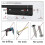 Key Holder with Shelf, 6 Hooks, Self-adhesive Key Organizer Black T 5