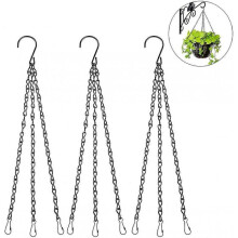 Hanging Basket Chain, 3 Sets Plant Hanger Metal Chains with Clips for Flower Pots, Planters, Bird Cage, Lanterns T