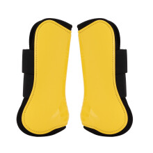 Pferdegelenk-Stiefel 4 Stück Schutzkomfort und verstellbare Stiefel für das PferdereitenGelbes Set aus 2 Vorderbein-Stiefeln (L)