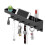 Key Holder with Shelf, 6 Hooks, Self-adhesive Key Organizer Black T 1