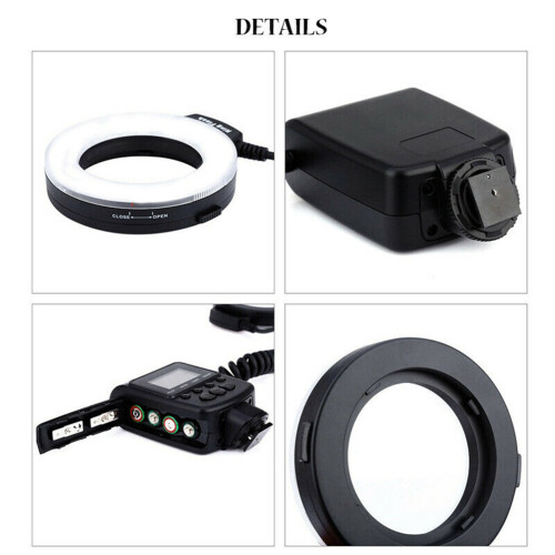 Macro LED-ringflitslampset met 8 adapterringen 2