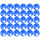 30 pièces Disque d'entrée de ruche 6,9 cm bleu 4