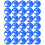 30 pièces Disque d'entrée de ruche 6,9 cm bleu 9