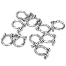 Gancio ad arco M4 Carico 60 kg Acciaio Inox Argento