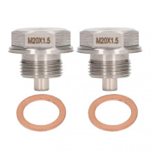 2pcs Magnetic Oil Drain Plug M20x1.5mm Stainless Steel 32103ka000 Replacement Fit for Subaru Forester Impreza Outback