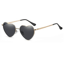 Heart Sunglasses Women Polarized Metal Frame Trendy Cute Heart Shaped Sunglasses Uv400 Protection