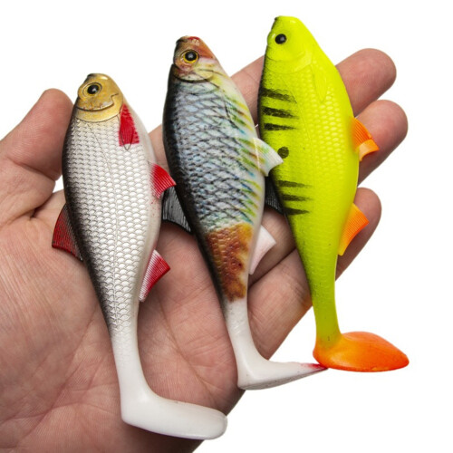 Pacote com 2 iscas de plástico macio para pesca estilo A 2