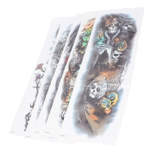 Wasserdichte Temporär-Tattoo-Sticker Vollarm-Tattoos Lang anhaltende Fake-Tattoos 5 Stück/Set