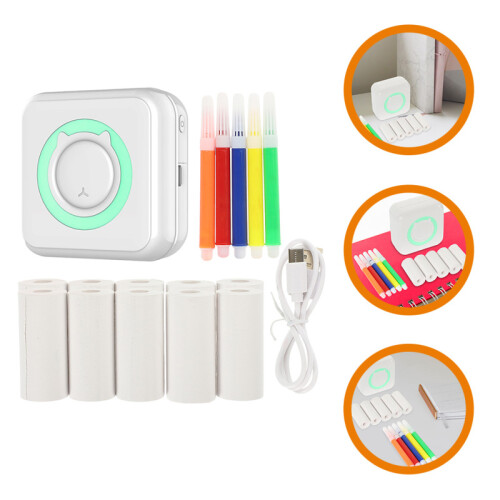 1 Set Label Maker Portable Label Printer Usb Label Printer Office Pocket Label Printer 1
