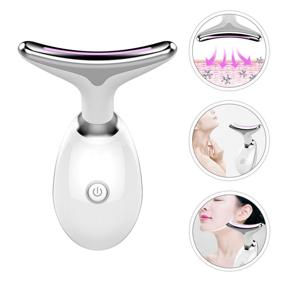 Supvox Neck Instrument Neck Anti-Wrinkle Massage Instrument Neck-Lift Neck Guard Instrument Neck Beauty Device (White)