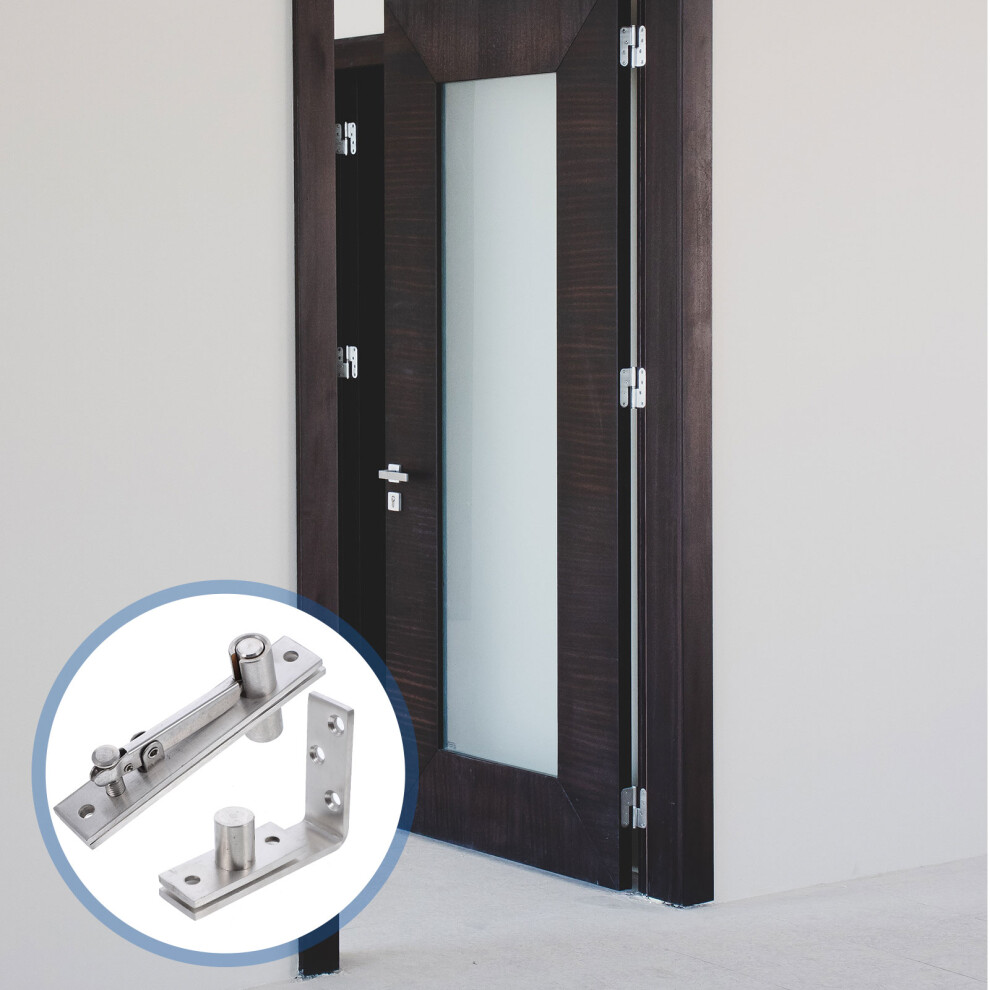 1 Set Stainless Steel 360 Degree Rotation Hidden Door Pivot Hinge For Wood Doors 3081833725282