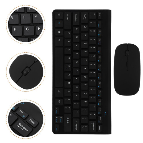 1 Set Wireless Keyboard Mouse Combo Plug And Play Multimedia Keyboard pc Mouse 2