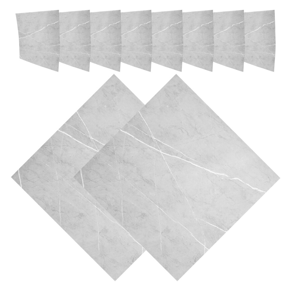 (Light Grey) 10Pcs Floor Sticker Removable Peel And Stick Floor Planks Pvc Floor Tile Sticker 3081833722946