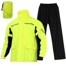 (3XL) 1 Set Outdoor Reflective Cycling Raincoat Suit With Shoe Covers