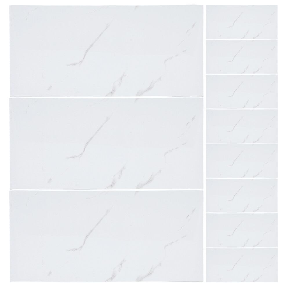 (C53) 12 Pcs Imitation Marble Tile Wall Stickers Self-Adhesive Marble Wallpaper 3081833722656