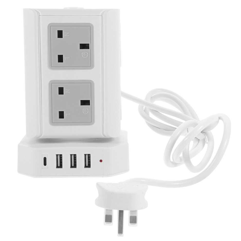 Surge Protector Tower Charging Tower Surge Protector Power Outlet Tower Extension Cord With Uk Plug 3081833723776