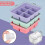 Ice Cube Tray with Lid, 3 Packs 18 Cubes, Silicone Large Ice Cube Molds, Flexible Stackable And Eas T 11