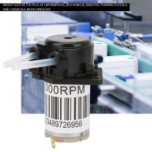 6V Miniatur-Silent-Peristaltikpumpe Titration DC Selbstansaugende Pumpe (Flachschwarz)
