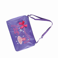 Mädchen Kinder Tanz Ballett Schwimmentasche Rucksack Stickerei Tragetasche (Lila)