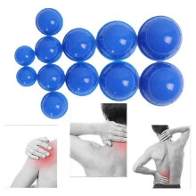 12 Pcs Silicone Cupping Set Acupuncture Cupping Therapy Set Body Massage Cup Set Vacuum Massage Cupping for Pain Relief Muscle Relaxation Free Shippin