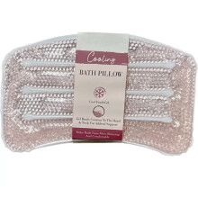 NEW BATH BLUSH PINK PILLOW COOL TOUCH GEL BEADS CONTOUR THE HEAD & NECK SUPPORT