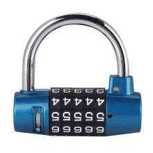 Cadenas Ă code Ă 5 chiffres, en forme de U, bleu, 70x70x30mm