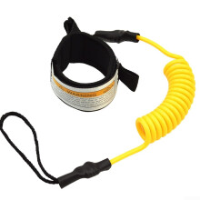 Safety Paddle Board and Surfboard Leash, 1.5m Durable Design, Easy to Use, Yellow Coiled Rope