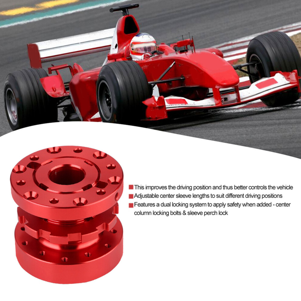 Racing Steering Wheel Spacer Adapter 40-70Mm Adjustable Car Part Red 6951343602021