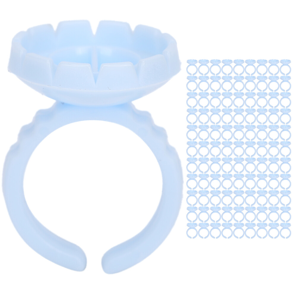 100pcs Disposable Eyelash Glue Ring Cup Eyelash