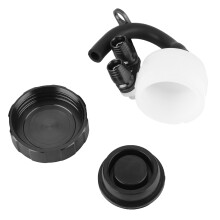 Universeller CNC Motorrad-Öltank für Bremsen und Kupplung, Reservoir vorne, Flüssigkeitsbehälter (Schwarz)