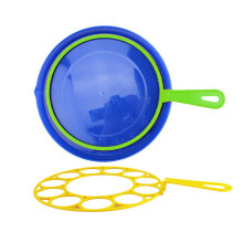 Blasenstab-Set mit Korb, Pop-Form Bubble Maker, lustiges und einfach zu bedienendes Seifenblasenspielzeug für Kinder im Freien