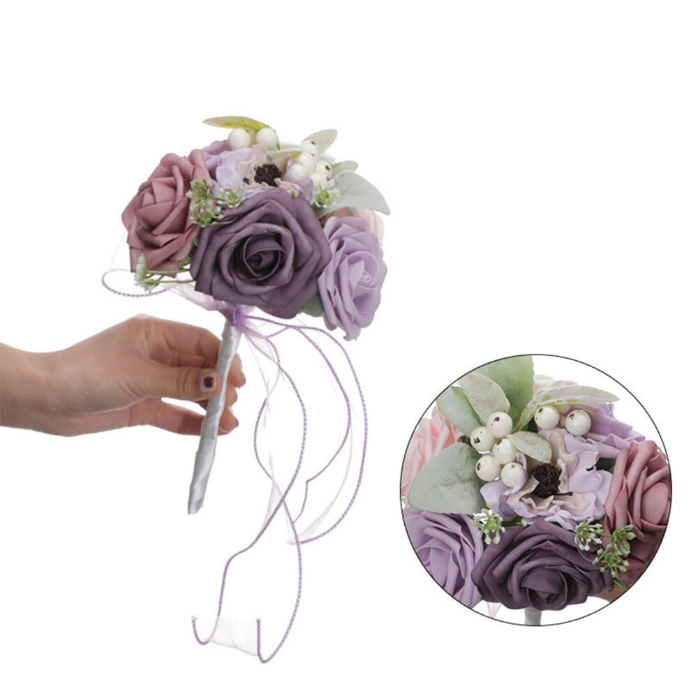 Artificial Wedding Bouquet, Decorative Floral Arrangements, Silk Flowers for Wedding, Engagement, Ceremony Decor-image-OPC-PJRBNPW-NEW