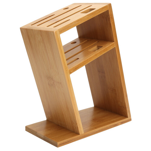 Bamboo Knife Holder Inclined Kitchen Knife Holder 1
