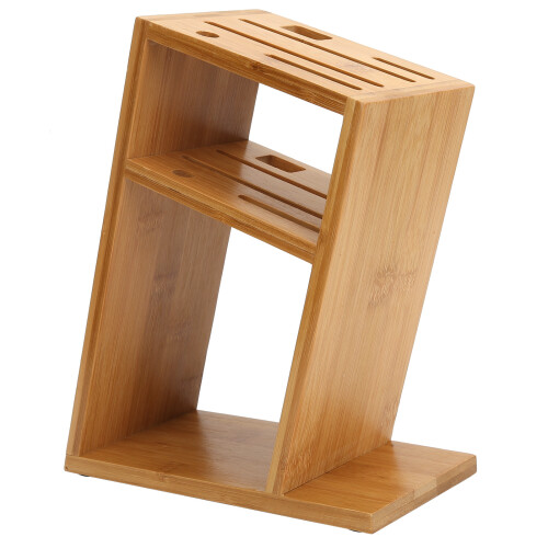 Bamboo Knife Holder Inclined Kitchen Knife Holder