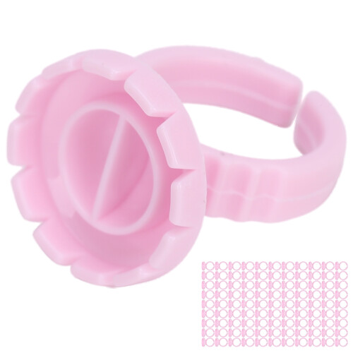 100pcs Disposable Eyelash Glue Ring Cup Eyelash 1
