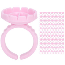 100pcs Disposable Eyelash Glue Ring Cup Eyelash