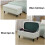 Stretch Ottoman Cover with Lid, Ivory Polarfleece Footstool Protector for Rectangular Folding Storage Bench, Size M 5