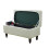 Stretch Ottoman Cover with Lid, Ivory Polarfleece Footstool Protector for Rectangular Folding Storage Bench, Size M 1