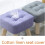 Small Solid Wood Stool with Fabric Seat, Space-Saving Design, Stylish Low Stool, Matte White, 30x30x34 cm 4