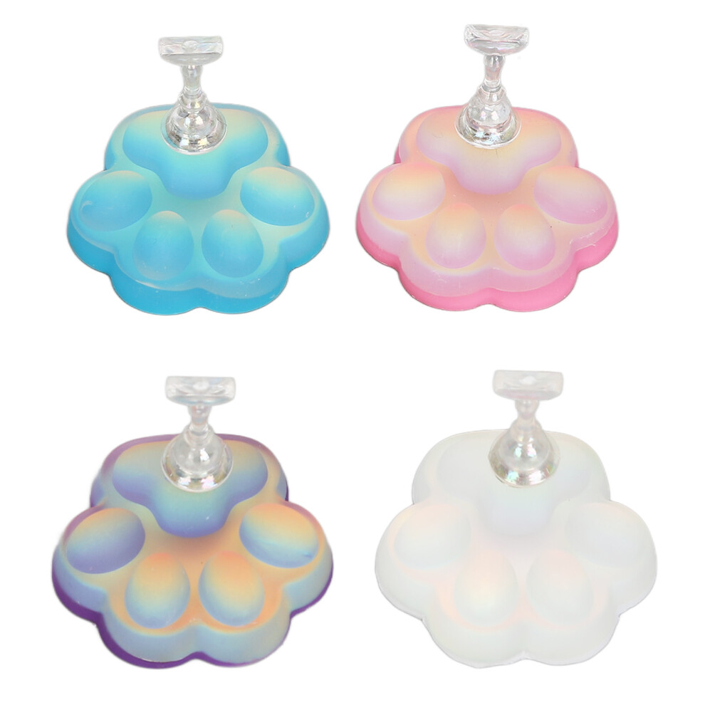 4pcs Nail Art Display Stand Cat Paw Shaped