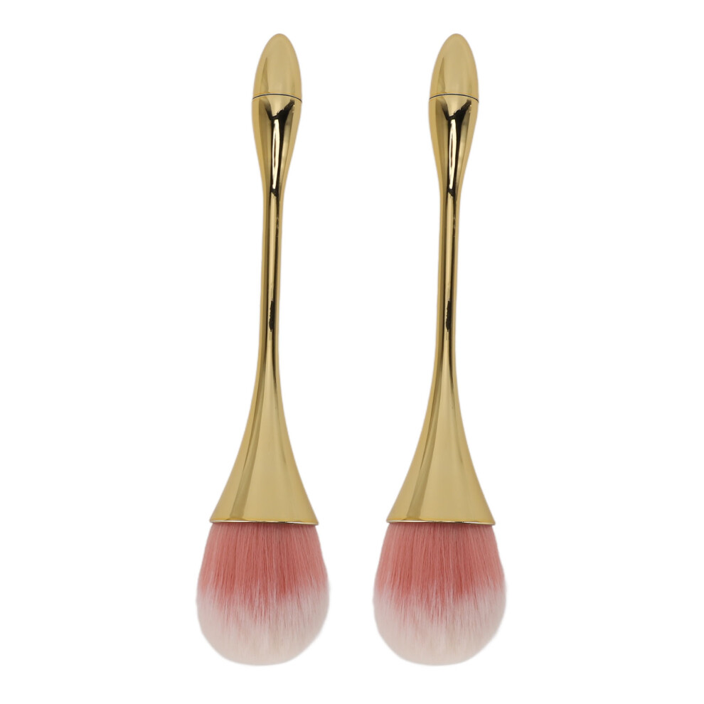 2PCS Nail Art Powder Brush Soft Bristles Ergonomic