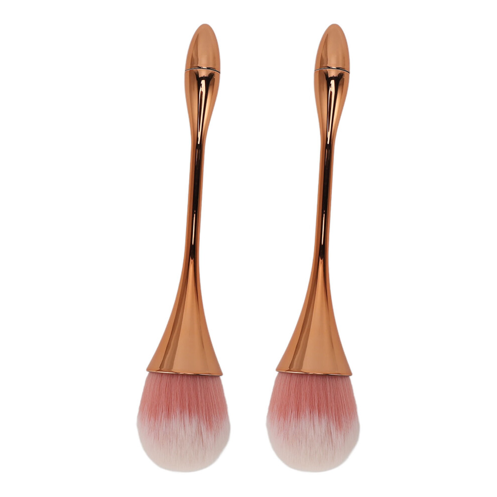 2PCS Nail Art Powder Brush Soft Bristles Ergonomic