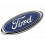 For Ford Badge Oval Blue/Chrome 145x 60mm Front/Rear Emblem 1