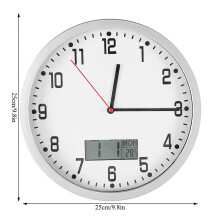 Multifunktionale moderne Wanduhr mit Datums-, Temperaturanzeige – perfekt für Zuhause, Büro und Schlafzimmer Dekoration