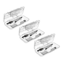 Geometric Drawing Tool Set 3 Boxes Small Compass Centimeter Design School Supplies Protractor Ruler Triangle Metal Tools